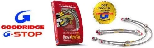 Goodridge Stainless Steel Brake Line Kit for 97 E420 Mercedes Benz;4 Line;W210 Chassis