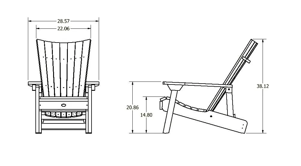 Granite Hills Folding and Reclining Adirondack Chair