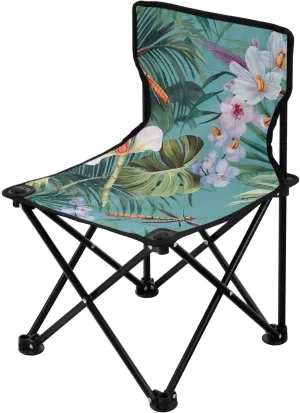 Green Dragonflies Portable Outdoor Folding Chair Anti-Slip Padded Oxford Cloth Stool Camping Chair Small for Beach Hiking Fishing Gardening Quad Camp Chair