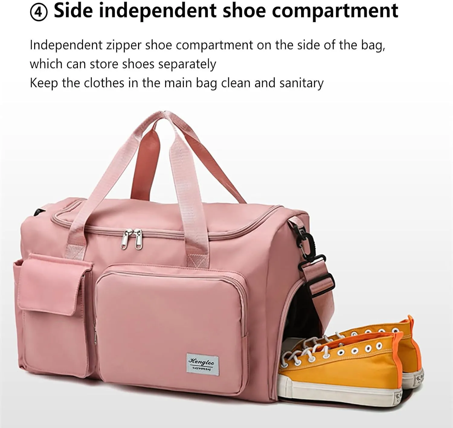 Gym Bag with Shoes Compartment,28L Travel Duffel Bags for Women,Weekender Bag for Yoga Workout Travel Sports