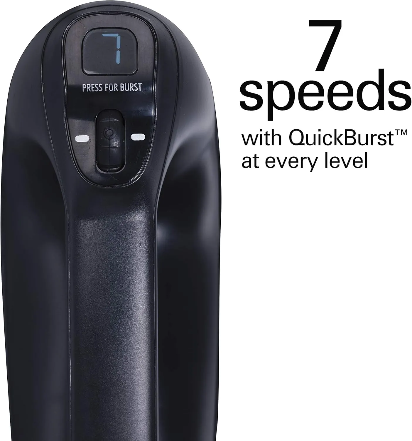 Hamilton Beach Professional 7-Speed Digital Electric Hand Mixer with High-Performance DC Motor, Slow Start, Snap-On Storage Case, SoftScrape Beaters, Whisk, Dough Hooks, Matte Black (62655)