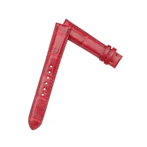 Handcrafted Alligator watch strap, Top Quality Alligator leather watch band (15mm, Steel Folding Clasp)