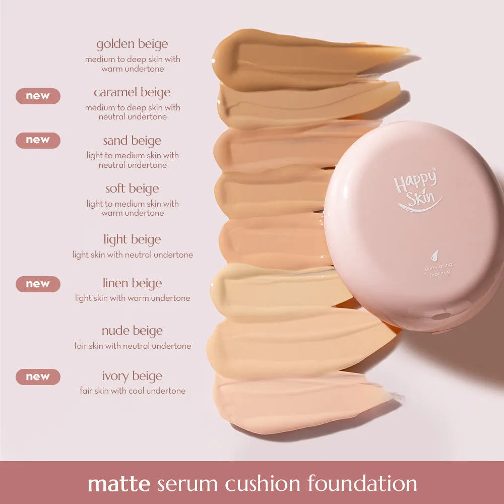 Happy Skin Second Skin Matte Serum Cushion Foundation SPF15
