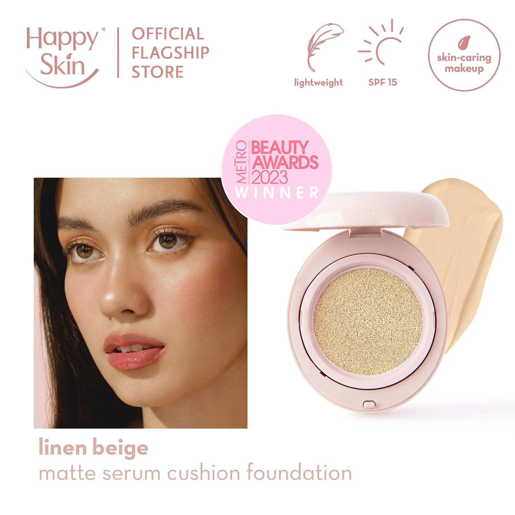 Happy Skin Second Skin Matte Serum Cushion Foundation SPF15