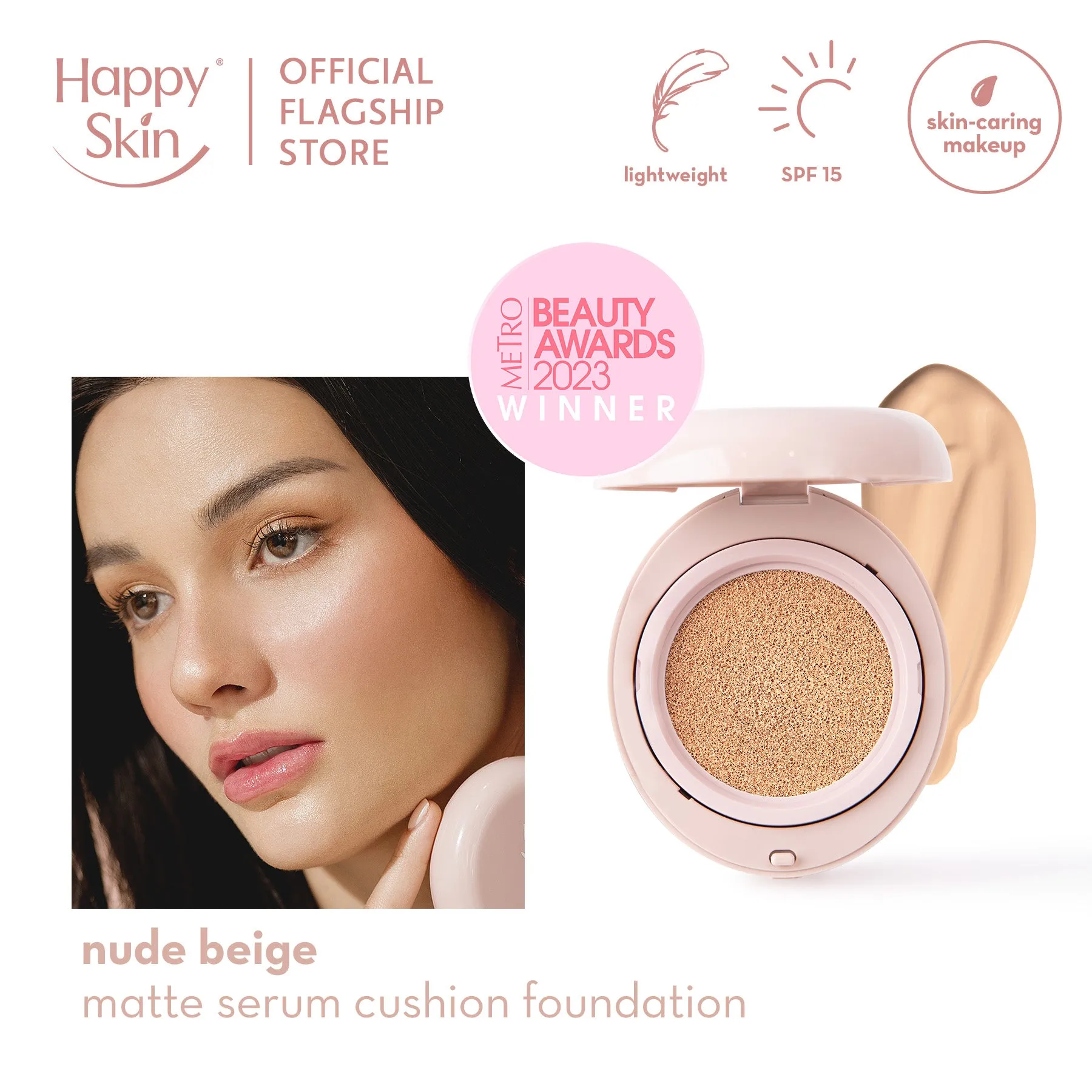 Happy Skin Second Skin Matte Serum Cushion Foundation SPF15