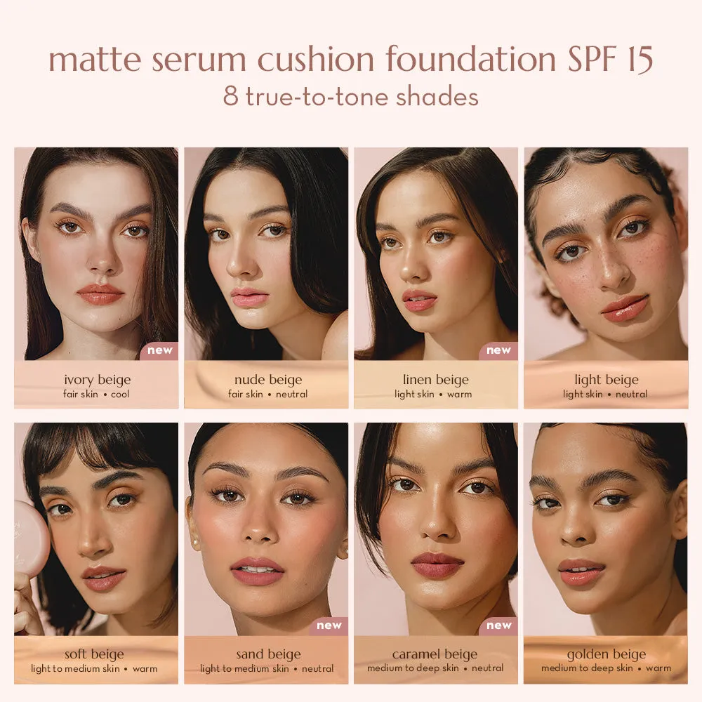 Happy Skin Second Skin Matte Serum Cushion Foundation SPF15