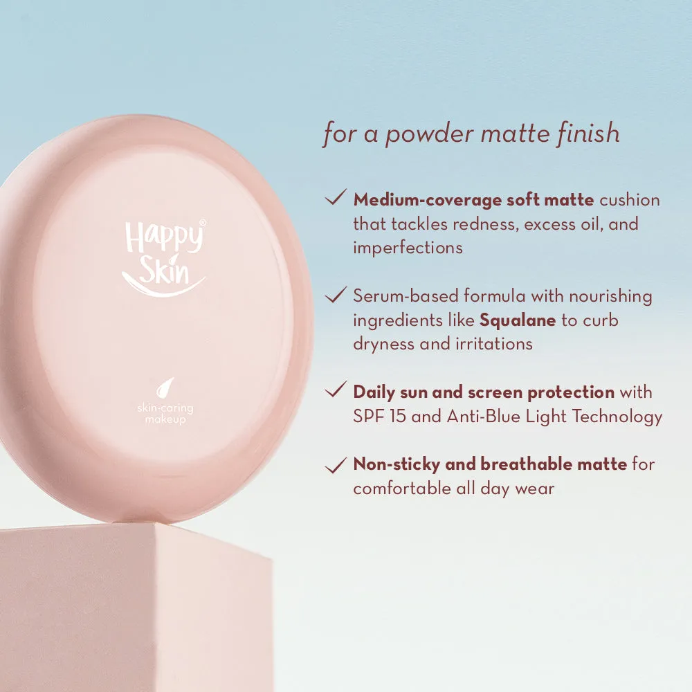 Happy Skin Second Skin Matte Serum Cushion Foundation SPF15
