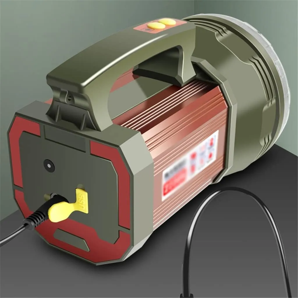 HBJWOV Portable Lantern Light Flashlight Mobile Power Rechargeable Searchlight Enjoy Outdoor Handheld Spotlight(2230X)