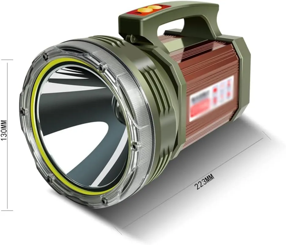 HBJWOV Portable Lantern Light Flashlight Mobile Power Rechargeable Searchlight Enjoy Outdoor Handheld Spotlight(2230X)