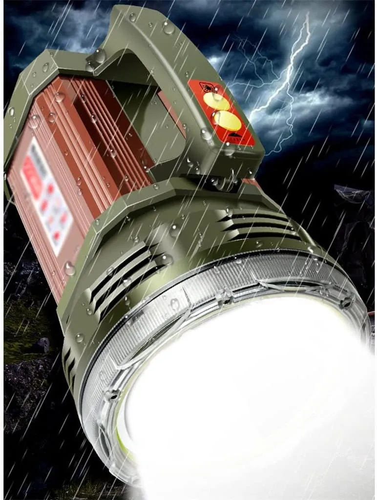 HBJWOV Portable Lantern Light Flashlight Mobile Power Rechargeable Searchlight Enjoy Outdoor Handheld Spotlight(2230X)