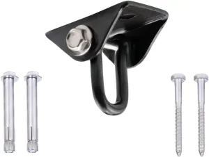 Heavy Duty Black Swing Hangers Set, Screws Bolts Included 992 lb Capacity for Playground Porch Yoga Seat Trapeze Sets(F)