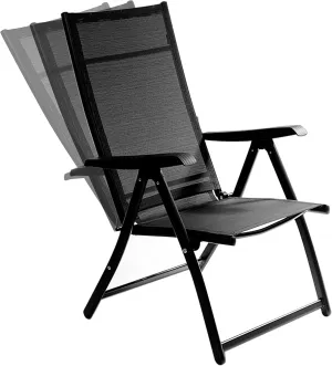 Heavy Duty Durable Adjustable Reclining Folding Chair Outdoor Indoor Garden Pool (1)