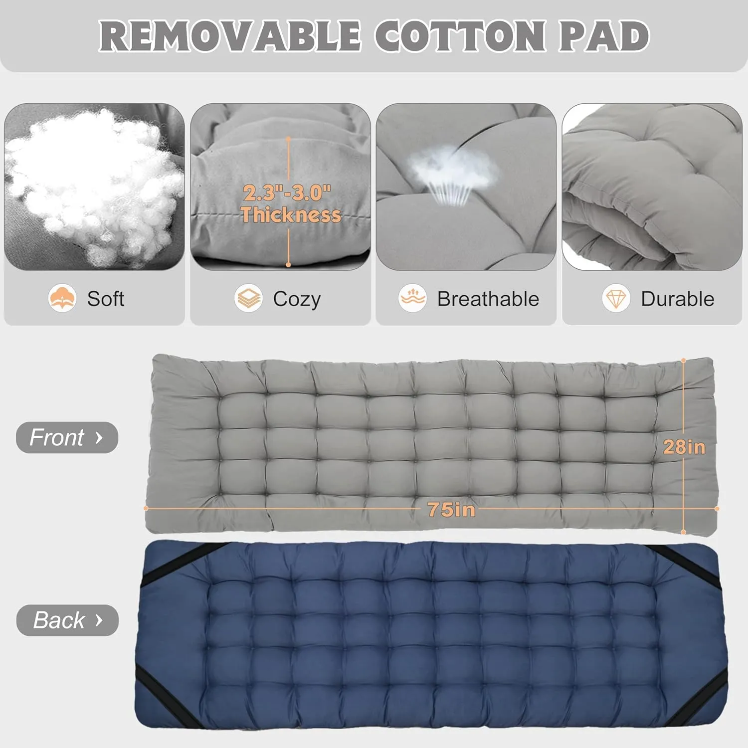 Heavy Duty Folding Camping Cot for Adults with Carry Bag, 1200D Oxford Travel Bed, Portable Outdoor Camping Bed with Mat for Comfortable Sleep