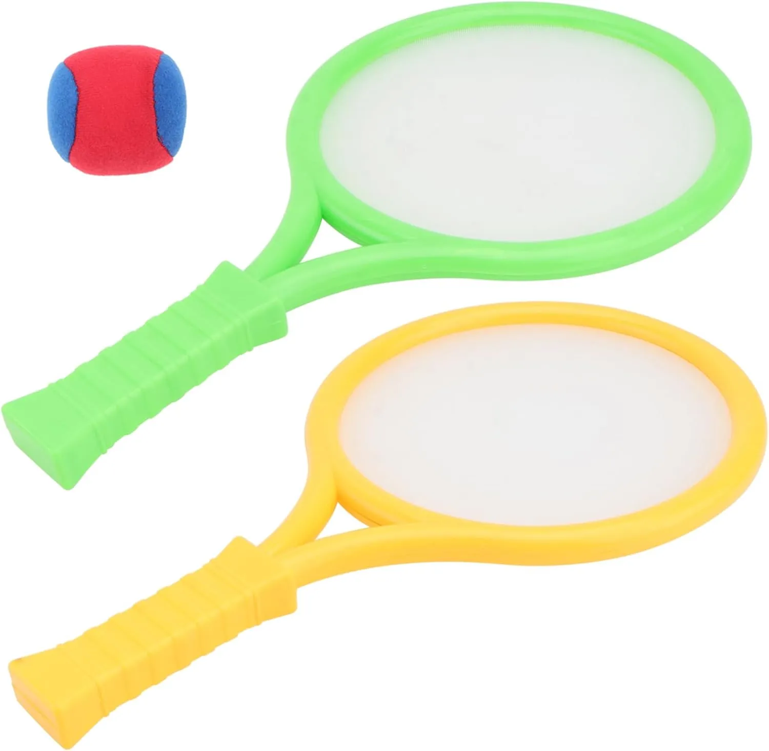 HEMOTON Tennis Racket Kit for Lightweight Plastic Beach with Tennis Ball Fun Outdoor Sports Game for Boys and