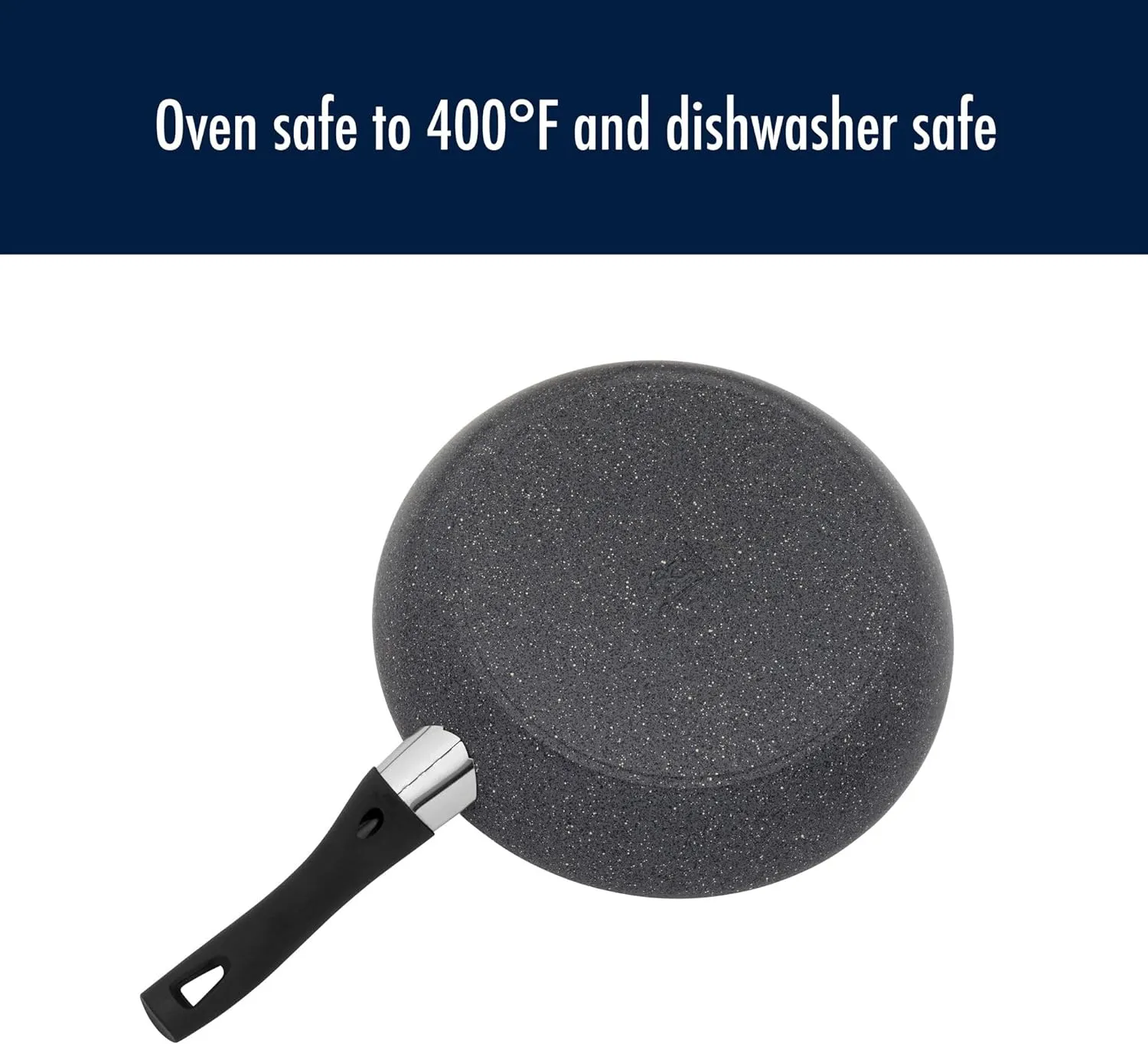 Henckels Everlift 12-inch Granitium Nonstick Frying Pan, Made in Italy, durable 3-layer granite-hued nonstick coating from recycled materials, Oven safe to 400°F, Dishwasher safe