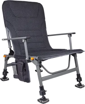 High Back Chair Fishing Chair with Foldable Backrest Folding Beach Reclining Chair Lift Legs Breathable Seat Portable for Camping Beach Sea Fishing Camping Chair