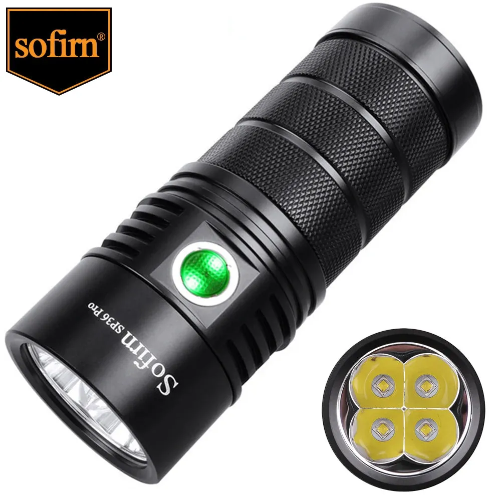 High-Power 8000lm LED Flashlight USB-C Rechargeable 18650 Torch Super Bright Lantern