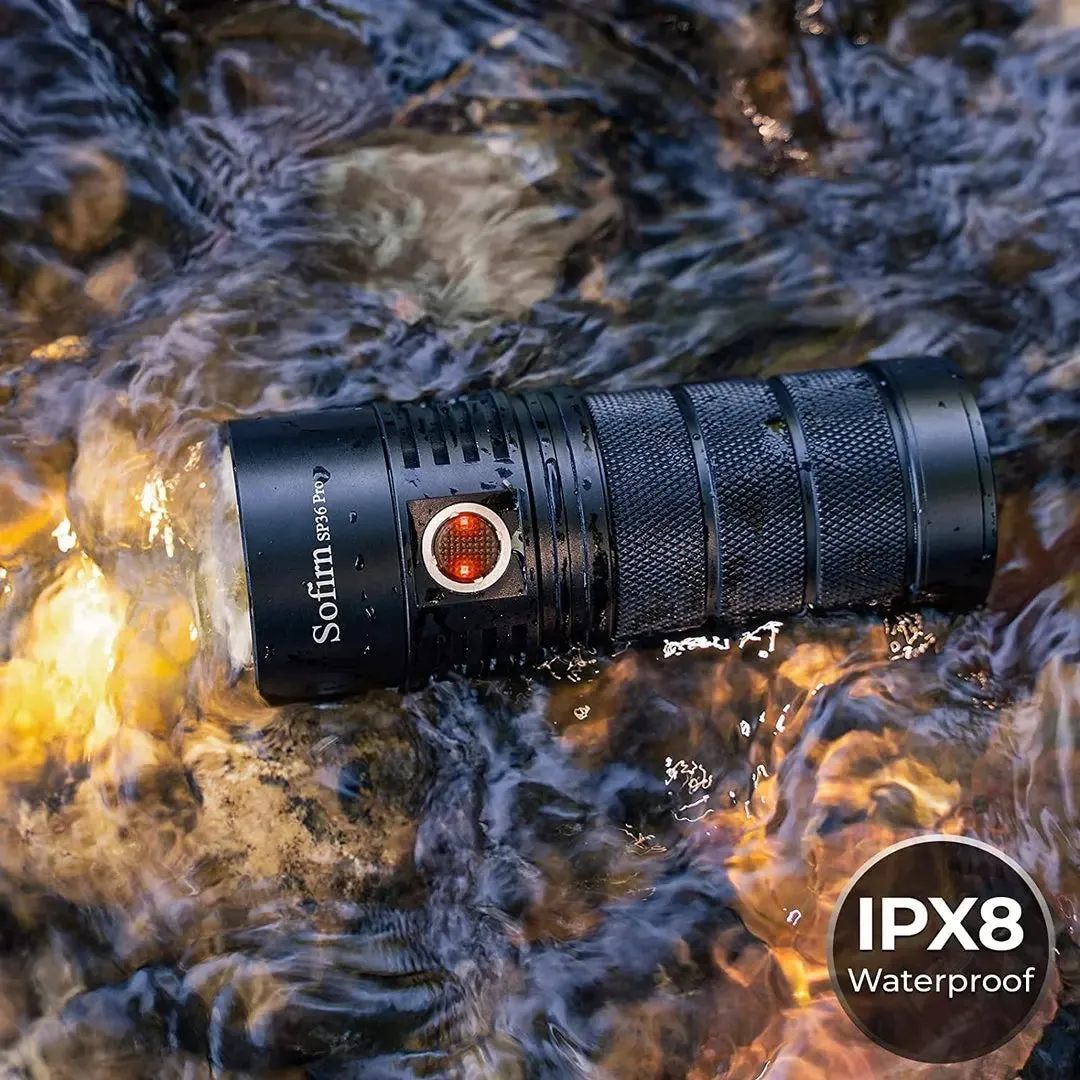 High-Power 8000lm LED Flashlight USB-C Rechargeable 18650 Torch Super Bright Lantern