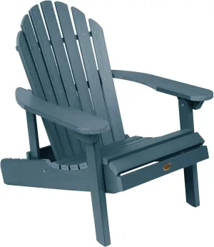 highwood Hamilton Made in the USA Folding and Reclining Adirondack Chair, Adult Size, Nantucket Blue