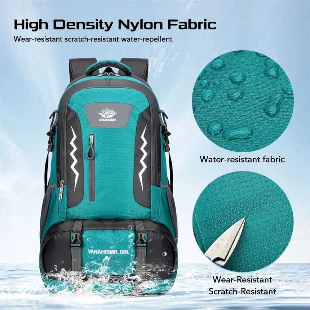 Hiking Backpack 60L Water-sistant Camping Backpack for Men and Women Outdoor Sport Travel Mountaineering