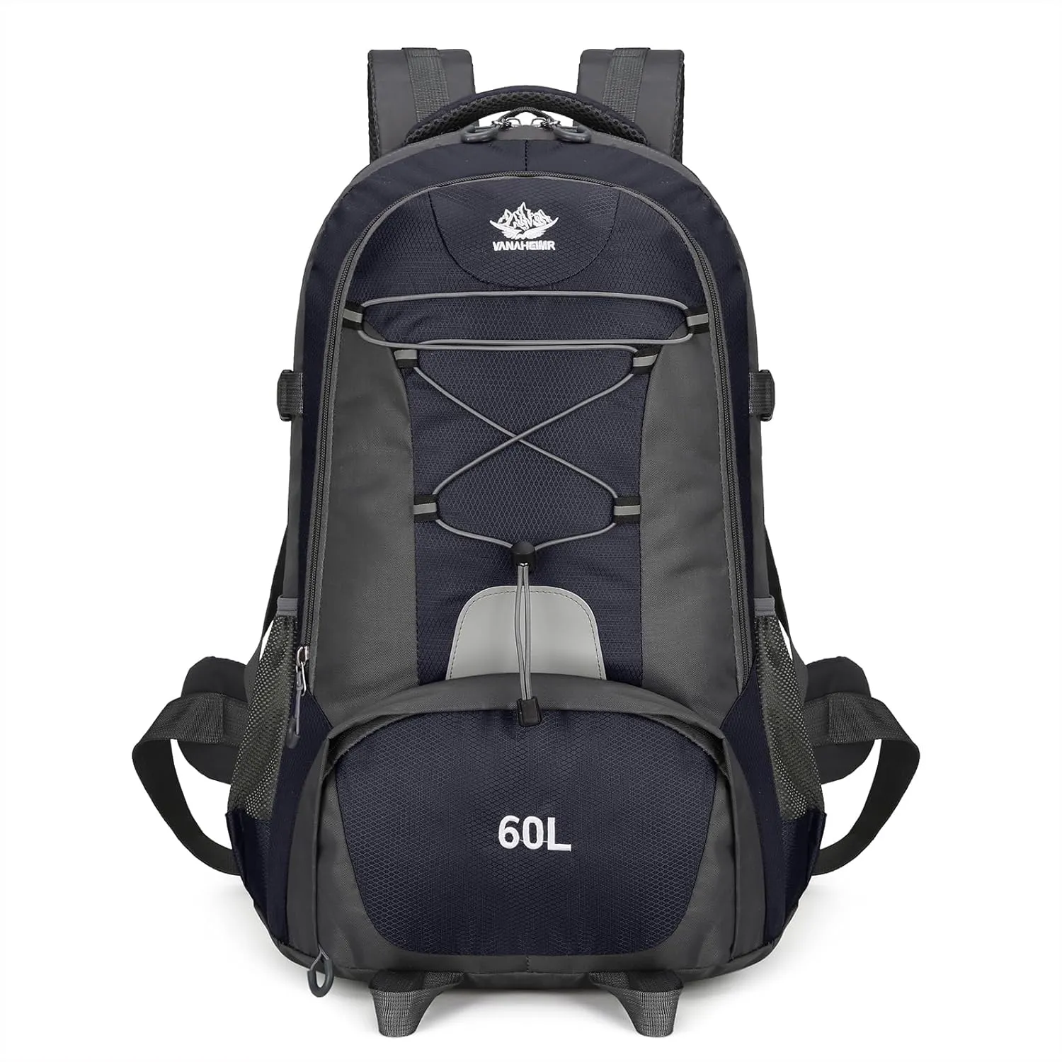 Hiking Backpack Large Capacity Camping Backpack Lightweight Waterproof Durable Multifunctional Outdoor Travel Daypack with shoe compartment(50-60L)