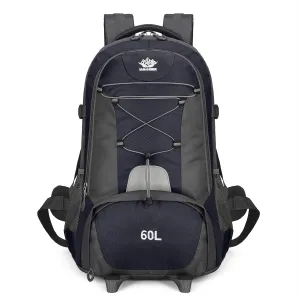 Hiking Backpack Large Capacity Camping Backpack Lightweight Waterproof Durable Multifunctional Outdoor Travel Daypack with shoe compartment(50-60L)