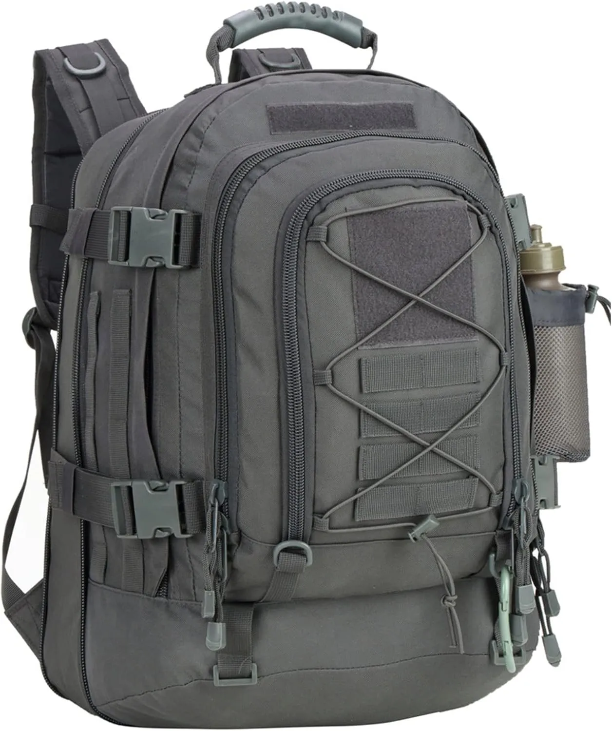 Hiking Daypacks 60L Backpack Rucksack 3P Outdoor Travel Hiking Backpack Camping Hunting Mountaineering Bag (Color : Grey)