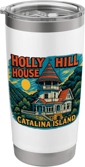 Holly Hill House, Catalina Island | Print On Front Stainless Steel Insulated Tumbler