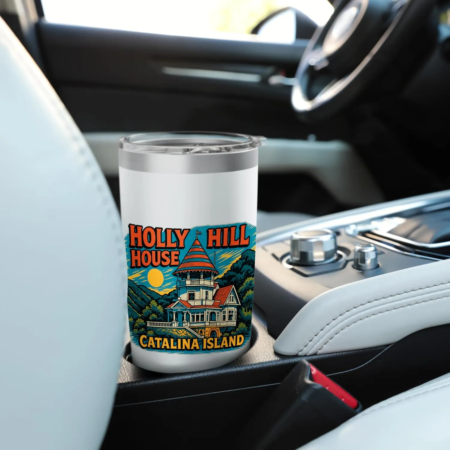 Holly Hill House, Catalina Island | Print On Front Stainless Steel Insulated Tumbler