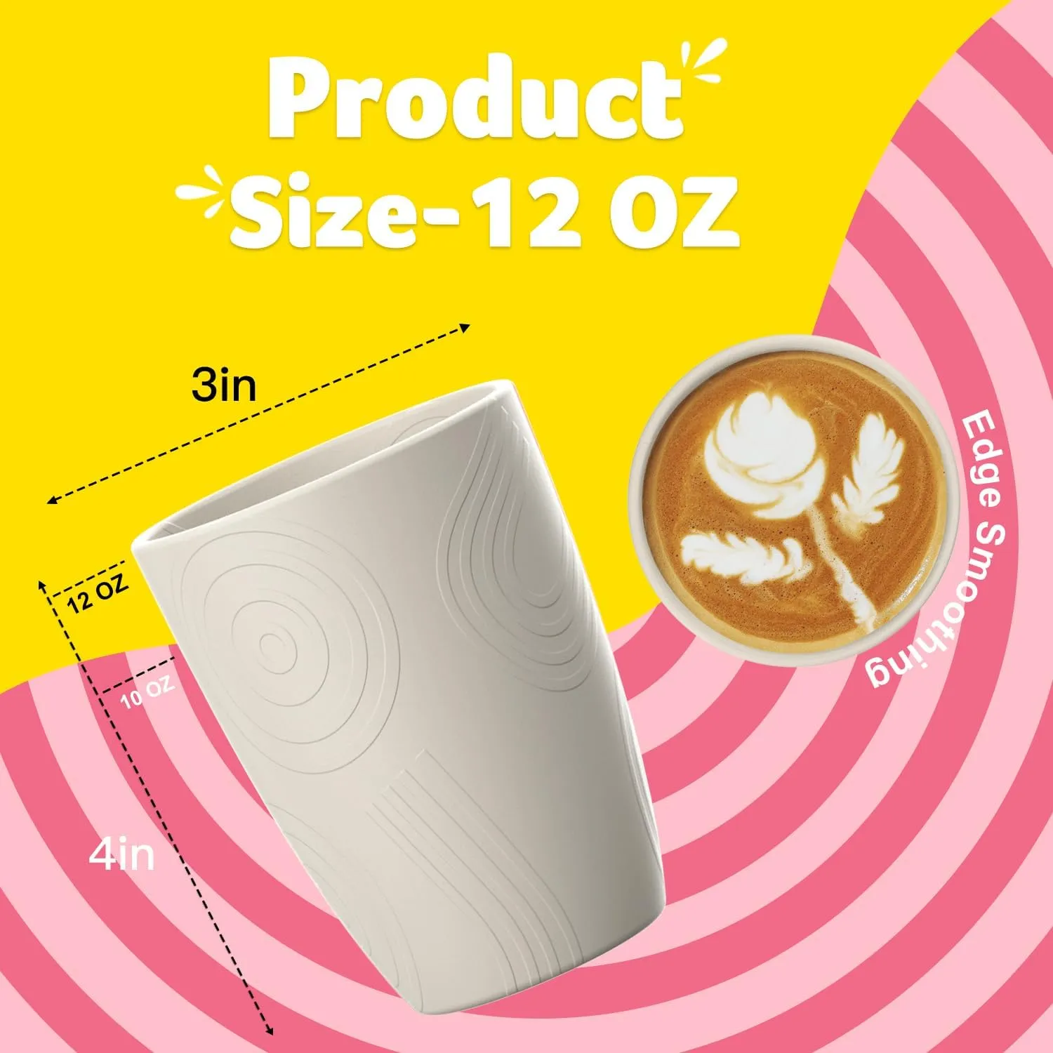 Homienly Wheat Straw Cups 8 PCS Plastic Cups Unbreakable Drinking Cup Reusable Dishwasher Safe Water Glasses with Beige Colors (12 OZ)