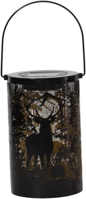 HOMSFOU Solar-Powered Decorative Lantern Hollow Design Hanging Outdoor Light for Garden Patio Landscape Decor Chic and Elegant Nighttime Ambience and Stable Structure
