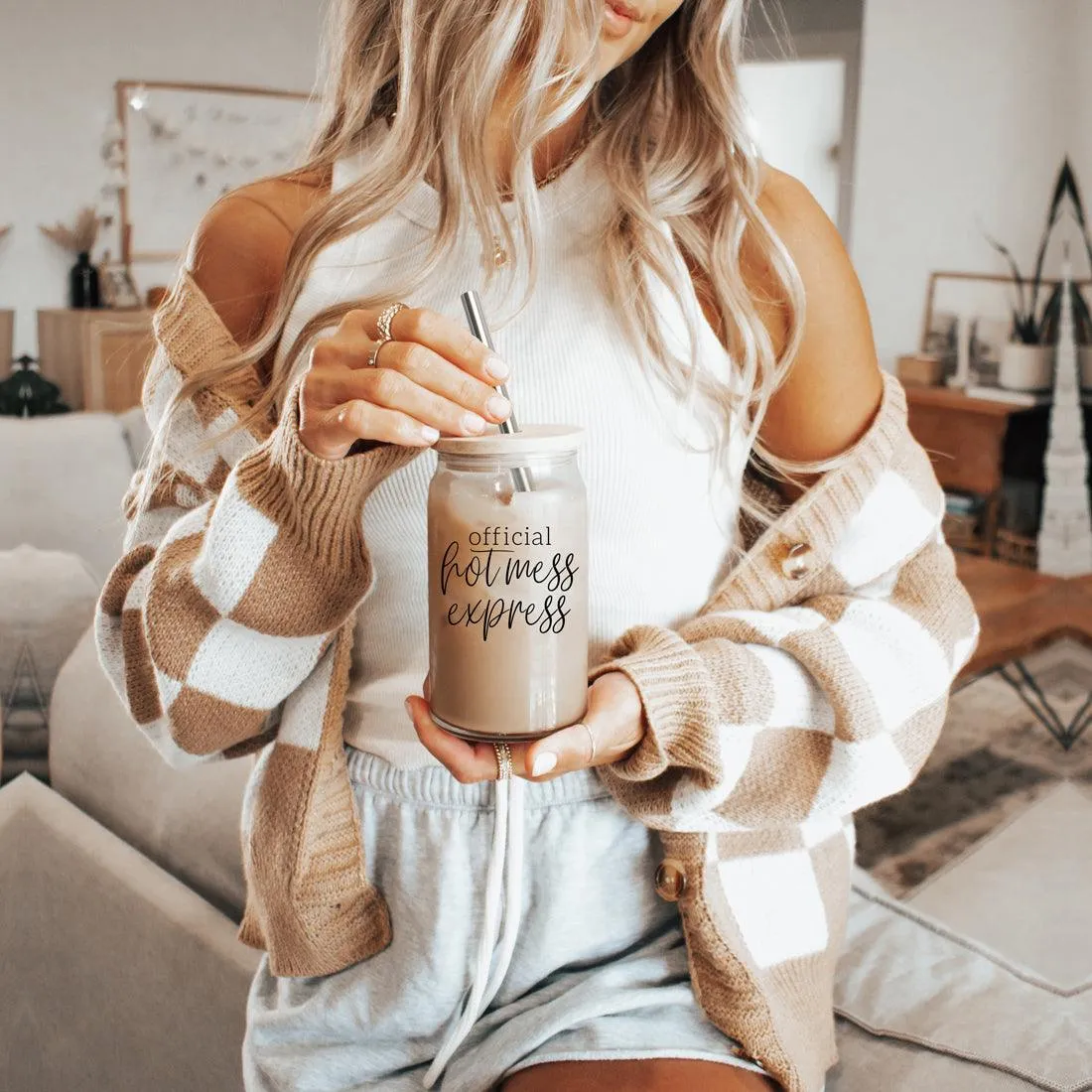Hot Mess Express Glass Cup