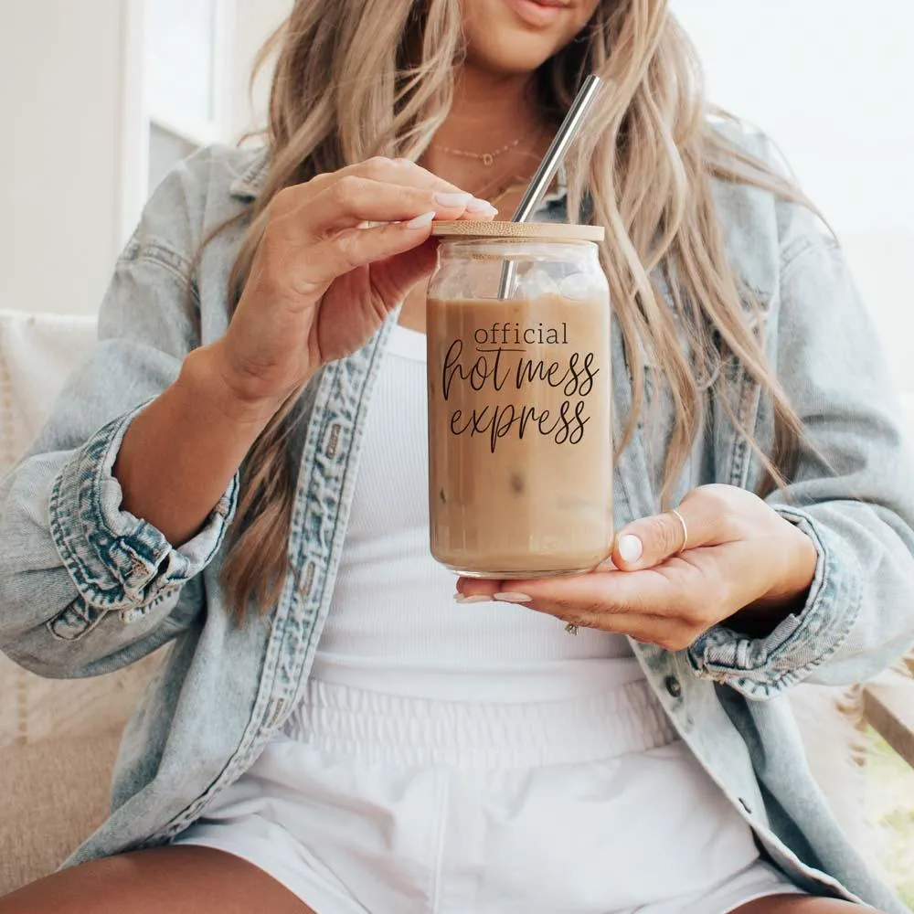 Hot Mess Express Glass Cup