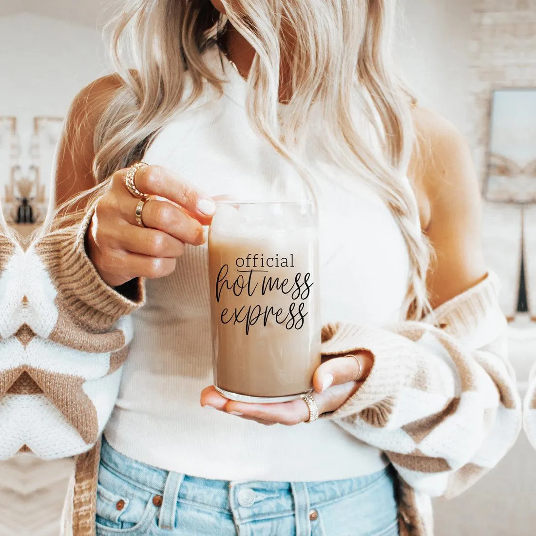 Hot Mess Express Glass Cup