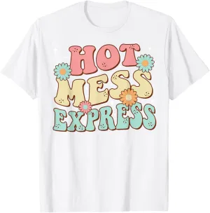 Hot Mess Express Groovy Hippy Daisy Retro Edition T-Shirt