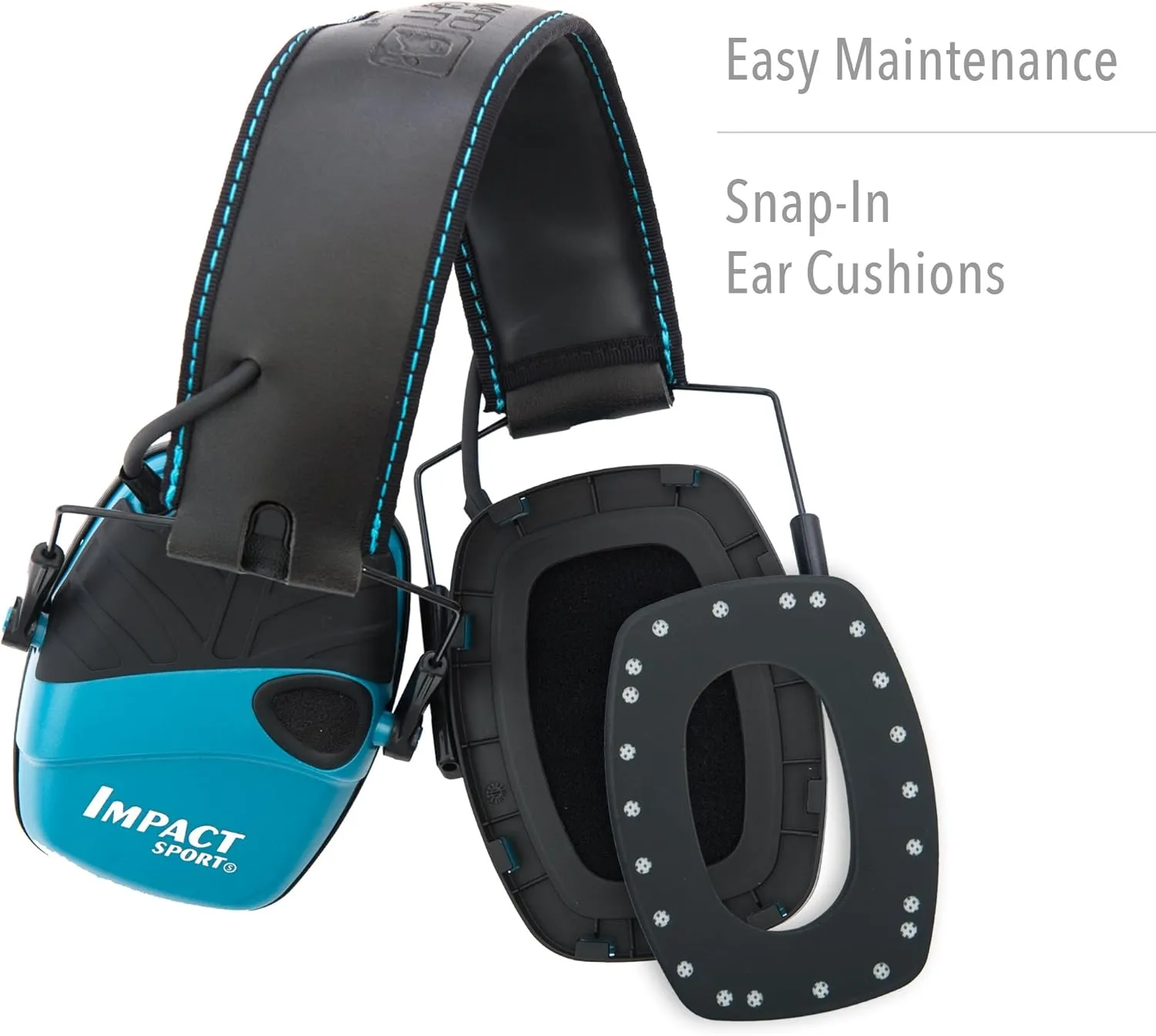 Howard Leight by Honeywell Impact Sport Sound Amplification Electronic Shooting Earmuff, Teal