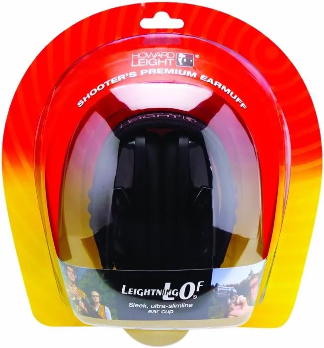 Howard Leight by Honeywell Leightning L0F Folding Ultraslim Shooting Earmuff (R-01523), Black