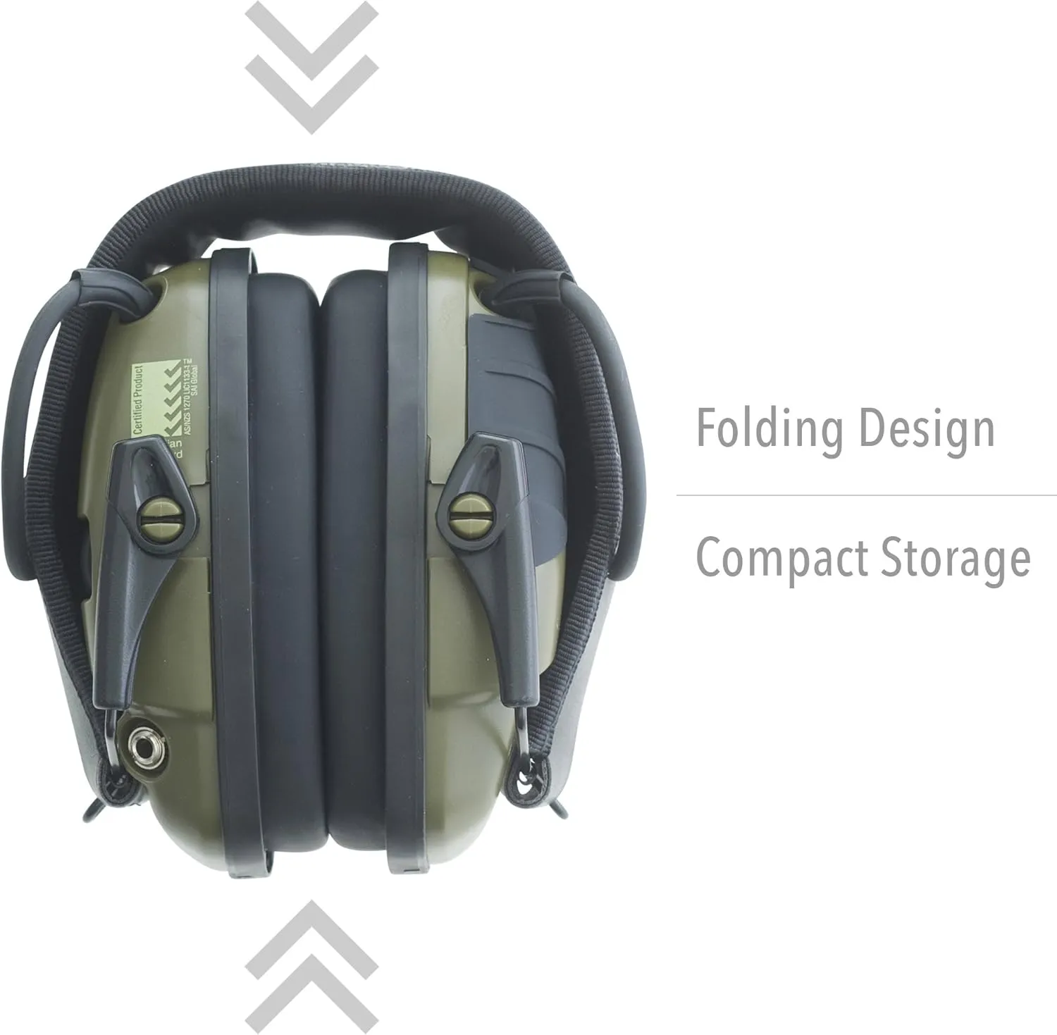 Howard Leight R-01526-PK2 by Honeywell Impact Sport Sound Amplification Electronic Shooting Earmuff, Green 2-Pack