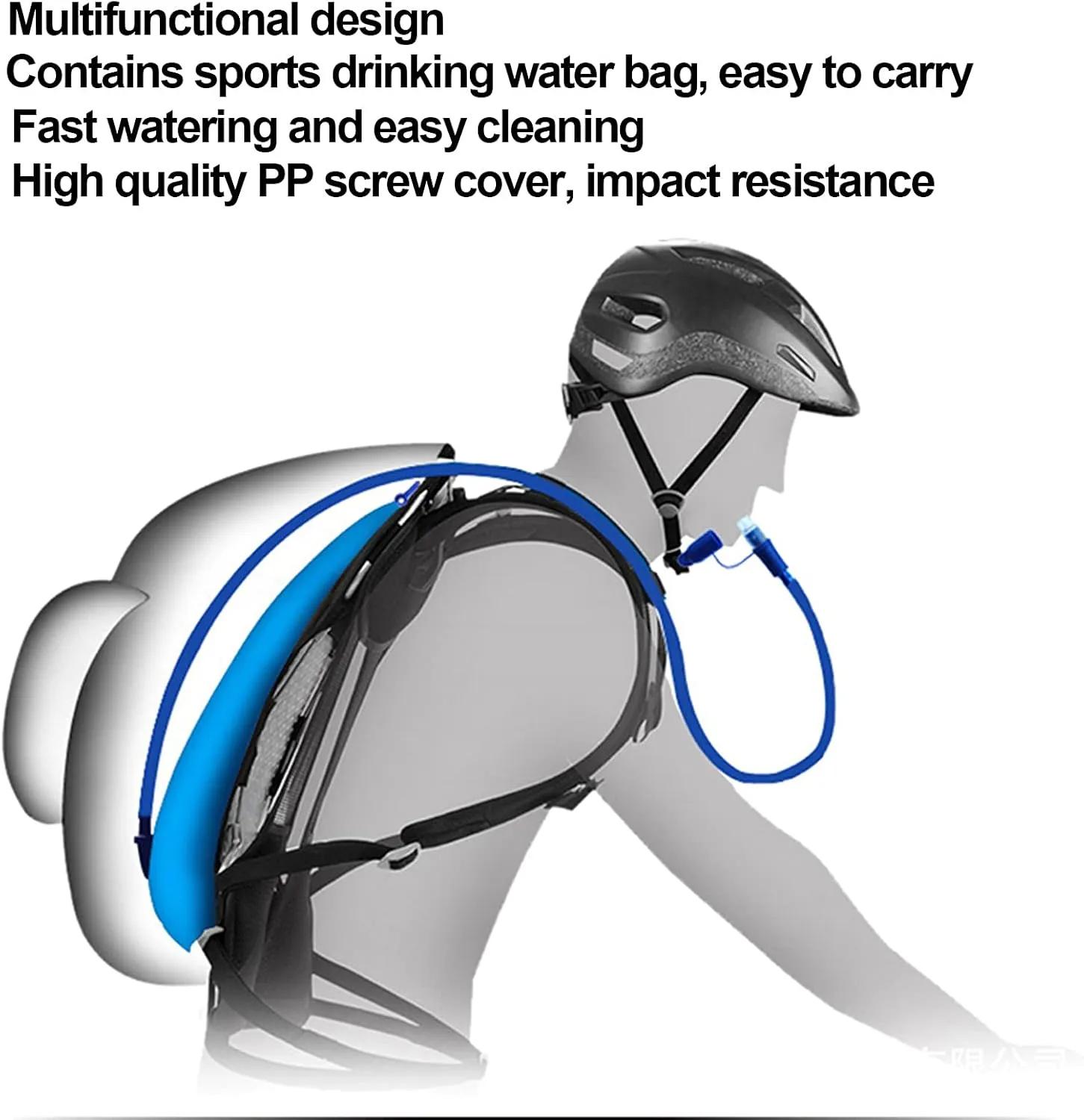 Hydration Backpack Pack with 2L Water Bag Straw Lightweight Breathable Water Backpack for Hiking Running Cycling Hydration Pack
