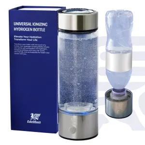Hydrogen Water Bottle with SPE/PEM Technology – Infuse Hydrogen into Your Water – Compatible with Standard Plastic Bottles – Portable, Rechargeable, and BPA-Free
