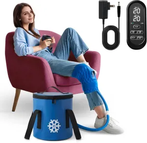 Ice Machine for Knee After Surgery 2.0, Portable Cold Therapy Machine for Knee Replacement, Ice Therapy for Post Surgery, Cryotherapy System, Ice Compression Pack Wrap for Injuries Recovery