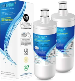 ICEPURE 3US-AF01 Under Sink Water Filter, Compatible with Standard Filtrete 3US-AF01, 3US-AS01, Whirlpool WHCF-SRC, WHCF-SUFC, WHCF-SUF, Pack of 2