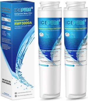 ICEPURE GSWF Refrigerator Water Filter, Replacement for GE GSWF, Smart Water 238C2334P001, Kenmore 46-9914, 469914, 9914, Utilizes Advanced Activate Coconut Carbon Block 2 PACK