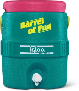 Igloo 2-Gallon Retro Party Water Jug Cooler, Jade