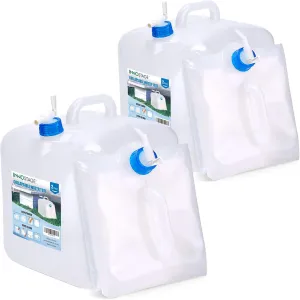 INNO STAGE 2 Pack Collapsible Water Container 2.6 Gallon with Spigot, Camping Water Storage Carrier Jug for Outdoors