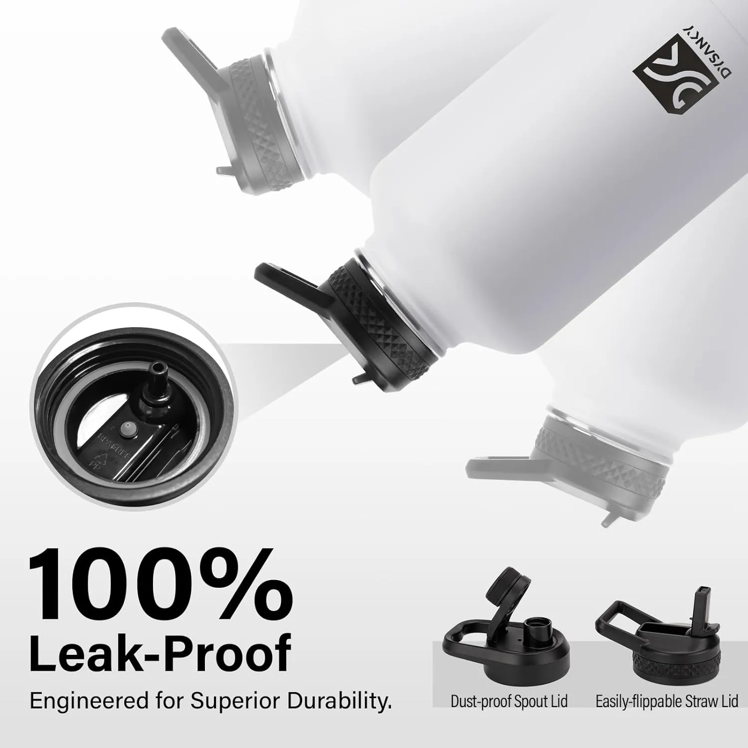 Insulated Water Bottle | Thickened Stainless Steel Vacuum Metal Thermos | Portable Sports Half Gallon Large Water Jug for Gym and Hiking with Straw, Carrier Bag, Handle Strap | BPA-Free 64 oz