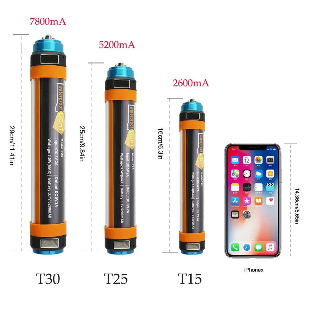 IP68 LED Camping Lantern with Magnet Tent Light USB Charging