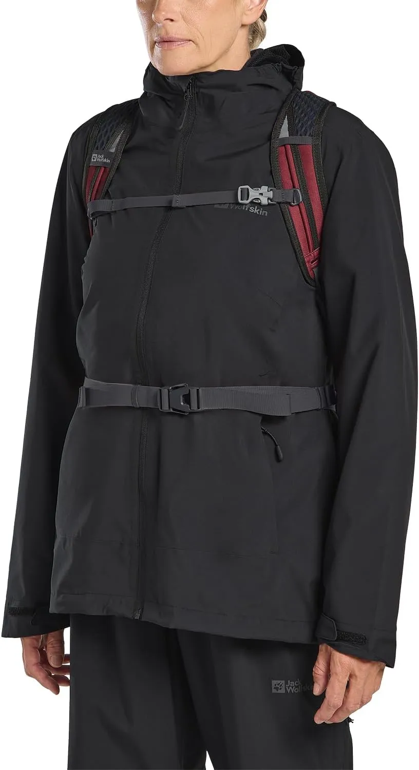 Jack Wolfskin Velocity 12L Lightweight Biking Backpack with Rain Cover and Helmet Lashing