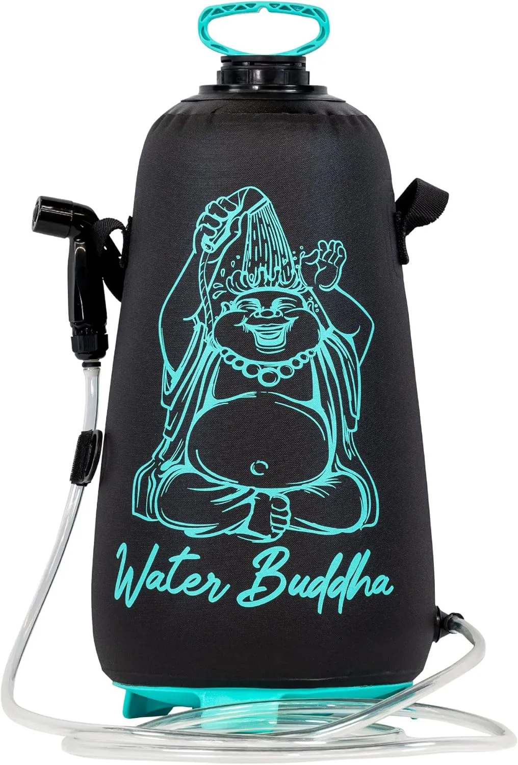JBL Spearguns Water Buddha Rinse Kit Portable Shower, Collapsible, Pressurized with Travel Case, Shower Head and 7ft Hose, Perfect for Camping, Beach, Hiking, and Boating, Holds 2.5 Gallons/10 Liters