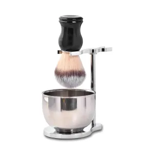 JEQUIL&CORENVEO Shaving Set for Men, 3 in 1 Grooming Set Includes Shaving Brush, Shaving Bowl, Razor & Brush Stand